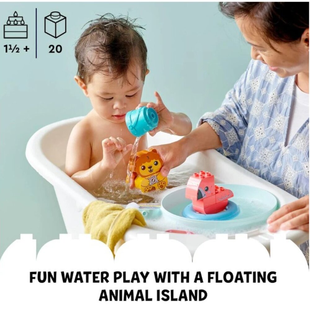 LEGO Duplo Bath Time Fun: Floating Animal Island 20Pcs Building Toy, Sealed - Picture 10 of 12
